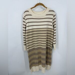 Gudrun Sjödén 100% cotton striped sweater dress M